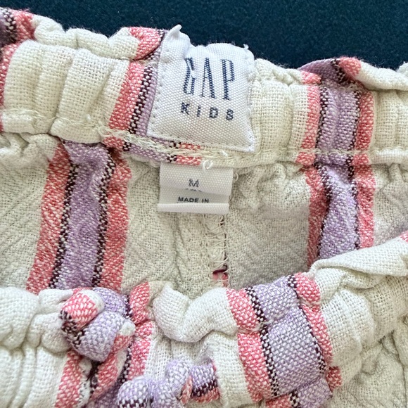 GAP Other - GAP Kids girls Pink and Purple Striped soft linen like shorts